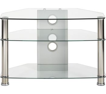 MMT Jet CL-800 TV Stand - Clear Glass