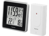 reacondicionado seminuevo muy bueno estacion meteorologica - hama esw intro temperatura interior y exterior hora calendario alarma negro