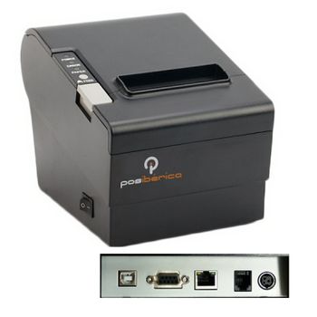 Posiberica P80 Plus Impresora Tickets USB Negra