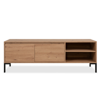 mueble tv de madera con armario navi