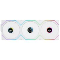 lian li uni fan tl120 wireless lcd rgb pack triple ventilador suplementario 120mm blanco