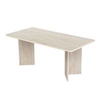 mesa de comedor de madera linza 180 x 90 x 75 cm - travertino