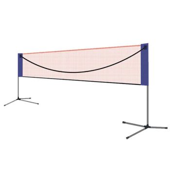 Bominfit 4.1m red portátil plegable de bádminton/pickleball con soporte, estándar profesional, instalación fácil, red de