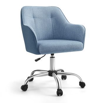 Silla De Oficina Giratoria Altura Ajustable Estructura De Acero - Azul