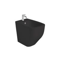 bide ceramico de pie negro mate a ras de pared