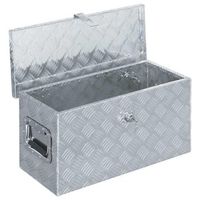 caja de almacenaje  caja de aluminio 615x265x30 cm plateada