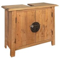 mueble de lavabo madera maciza de pino 70x32x63 cm vidaxl