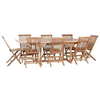 Mesa Comedor Set 9 Teca 180x100x75 108,00 Extensib