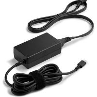adaptador de corriente hp usb-c lc 65w carga rapida portatil compacto negro
