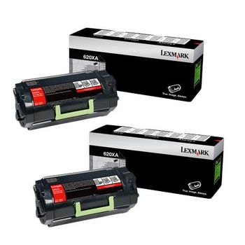 Original Multipack Lexmark MX810dfe Printer Toner Cartridges (2 Pack) -62D0XA0