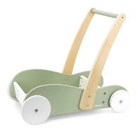 andador de madera con juguetero