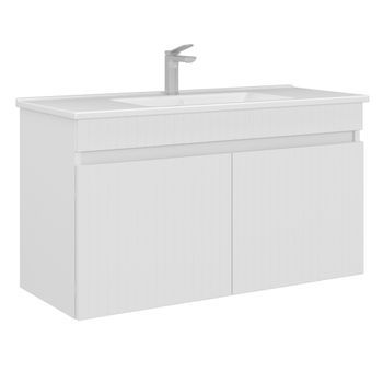 Mueble Para Lavabo  - 100 X 45 X 57 Cm - Blanco Mate