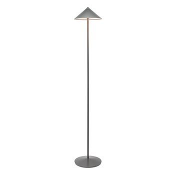 Lámpara De Pie Led Recargable Zafferano Pina Xxl - 6 W, Ip65, Regulador Táctil, Cabezal Magnético, Diseño Moderno Para Interior Y Exterior - Titanio