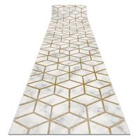 alfombra de pasillo emerald exclusivo 1014 glamour elegante cubo crem 80x590 cm