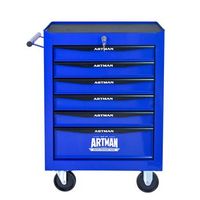 carro de herramientas - organizador para taller - acero - negro y azul 60x33x775cm