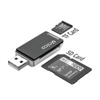 lector de tarjetas sd y tf usb 20 unico adaptador de tarjetas de memoria usb-a de doble ranura alta velocidad 480mbps compatible con tarjetas sd y tf windows mac linux