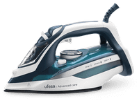 plancha de vapor - ufesa advanced care 220 gmin vapor continuo 40 450 ml 3200 w azul