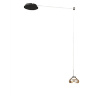 arabella - lampara colgante descentralizada ambar - fabas luce - led regulable 8w - montaje descentralizado