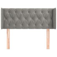 cabecero cama mueble de dormitorio de terciopelo claro 93 x 16 x 7888 cm gris m020008179