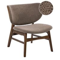sillon de estilo tradicional asiento tapizado de boucle marron oscuro y gris pardo day