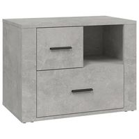 mesita de noche madera contrachapada gris hormigon 60x36x45 cm vidaxl