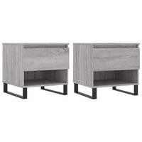 mesas de centro 2 uds madera ingenieria gris sonoma 50x46x50 cm vidaxl