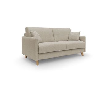 Edgar sofá cama convertible en tela felis impermeable 160 cm (mat. 120x197) beige