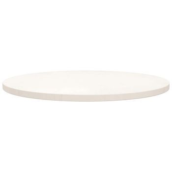 Superficie De Mesa | Tablero Escritorio Madera Maciza De Pino Blanco Ø70x2,5 Cm