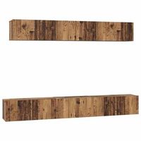 conjunto de mueble de tv 5 uds madera vieja vidaxl