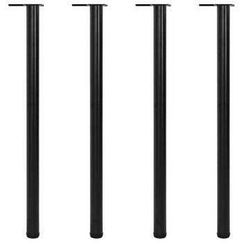 Patas De Mesa Ajustables En 4 Alturas Negro 1100 Mm Vidaxl