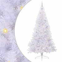 arbol de navidad artificial blanco 240 cm pvc y acero vidaxl