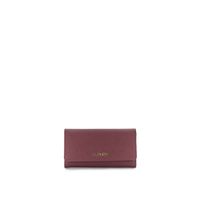cartera grande con solapa estampado saffiano y lettering bordeaux taglia unica