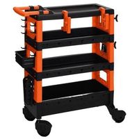 well home carro de transporte 68x35x875cm en color negro y naranja
