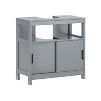 mueble para debajo del lavabo con 2 puertas correderas mdf gris