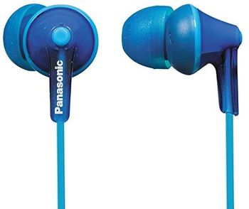Panasonic RP-HJE125 Auriculares Internos de Tipo Canal con Cable, Imán de Neodimio, Sonido Potente, ErgoFit, Máxima Comodidad y Ajuste, Azul