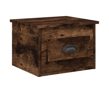 Vidaxl mesita de noche de pared color roble ahumado 41,5x36x28 cm