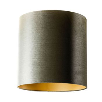 Pantalla lámpara terciopelo verde dorado 40/40/40