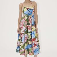 stine goya high-volume floral cotton dress - xl