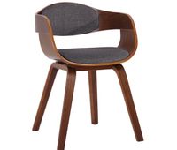 silla de visita kingston en tela nogalgris claro 46x49x73 cm