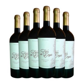 La Algueña Vino Tinto Flor De Enya Alicante 75 Cl 13.5% Vol. (pack De 6 Unidades)