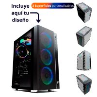tempest umbra rgb torre atx negra con 3 superficies personalizables