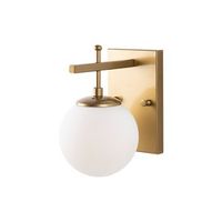 lampara de pared zahar-13110 oro metal vidrio 15x20x15 cm