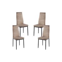 pack 4 sillas lauter terciopelo de terciopelo 96404050 cm - champan