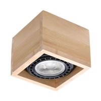 foco de superficie eaxa 1 luz madera natural