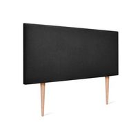 cabecero de tela aqualine liso 105x105cm con patas camas 105 - negro