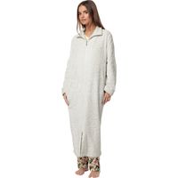 admas polar rosas jacquard chaqueta larga de interior para mujer