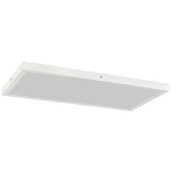 HOMCOM Set 2 Plafones LED finos y minimalistas con color regulable, en acero y plástico, 60x30x3.7 cm, blanco   Aosom España