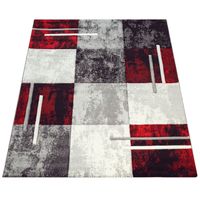 alfombra moderna diamora rojo 80x300 cm