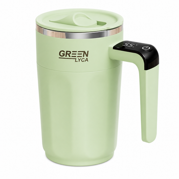 Taza de mezcla de café giratoria automática recargable con visualización precisa de temperatura, mezclador eléctrico de gran capacidad.