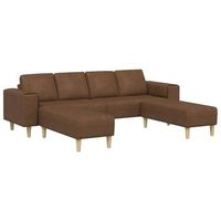 sofa de sala 3 uds marron vidaxl